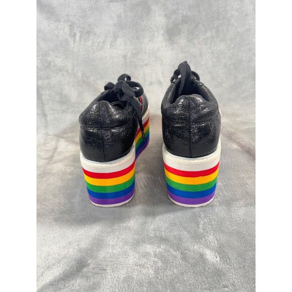 Cape Robbin womens 9M rainbow platform wedge Sneakers - Picture 2 of 12
